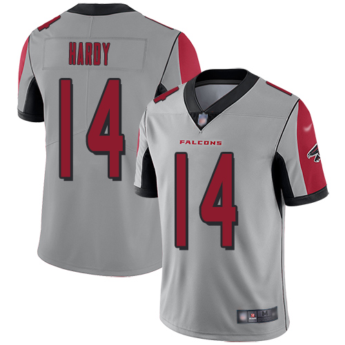 Atlanta Falcons Limited Silver Men Justin Hardy Jersey NFL Football #14 Inverted Legend